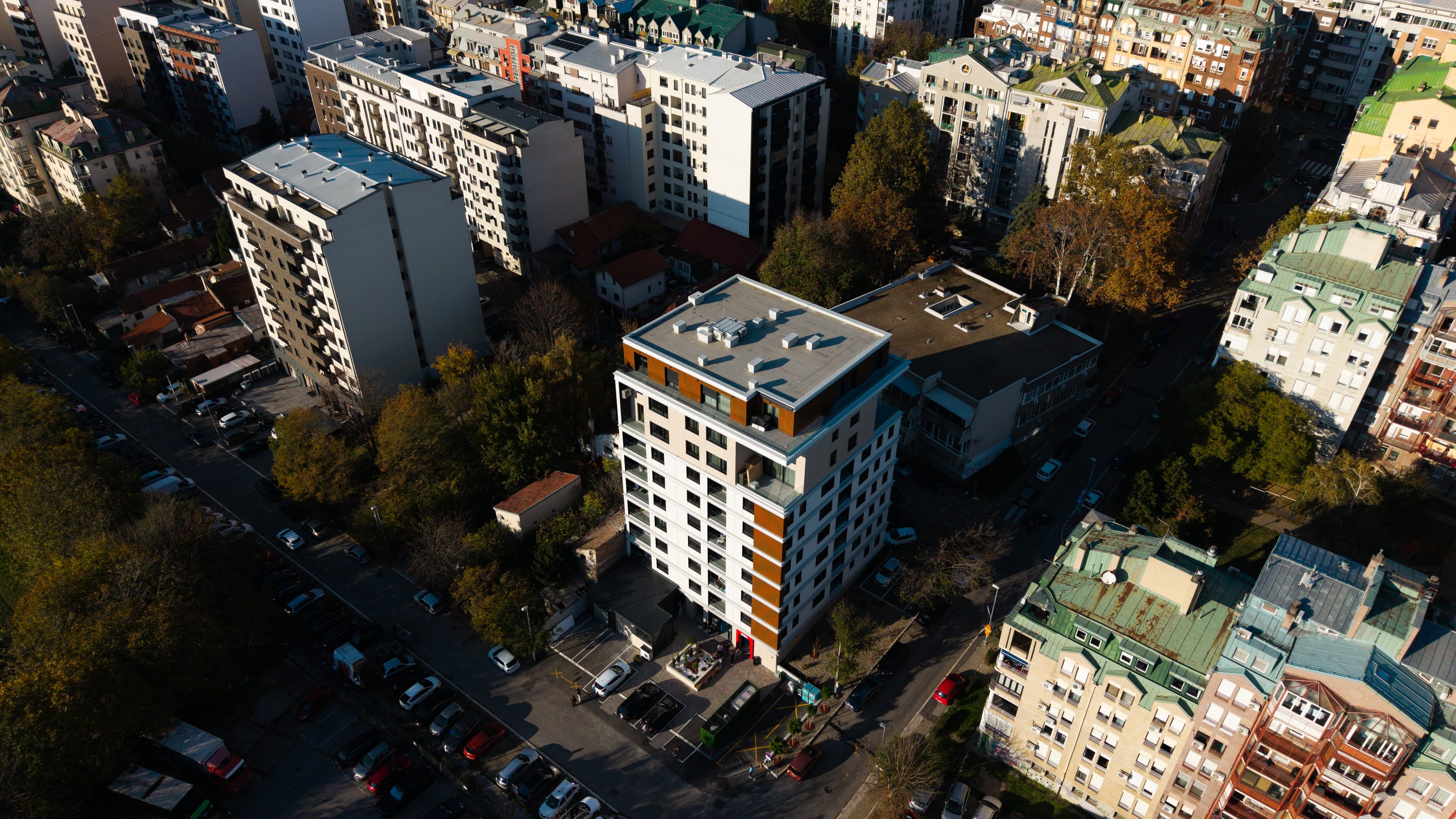 Pogled iz vazduha na naselje