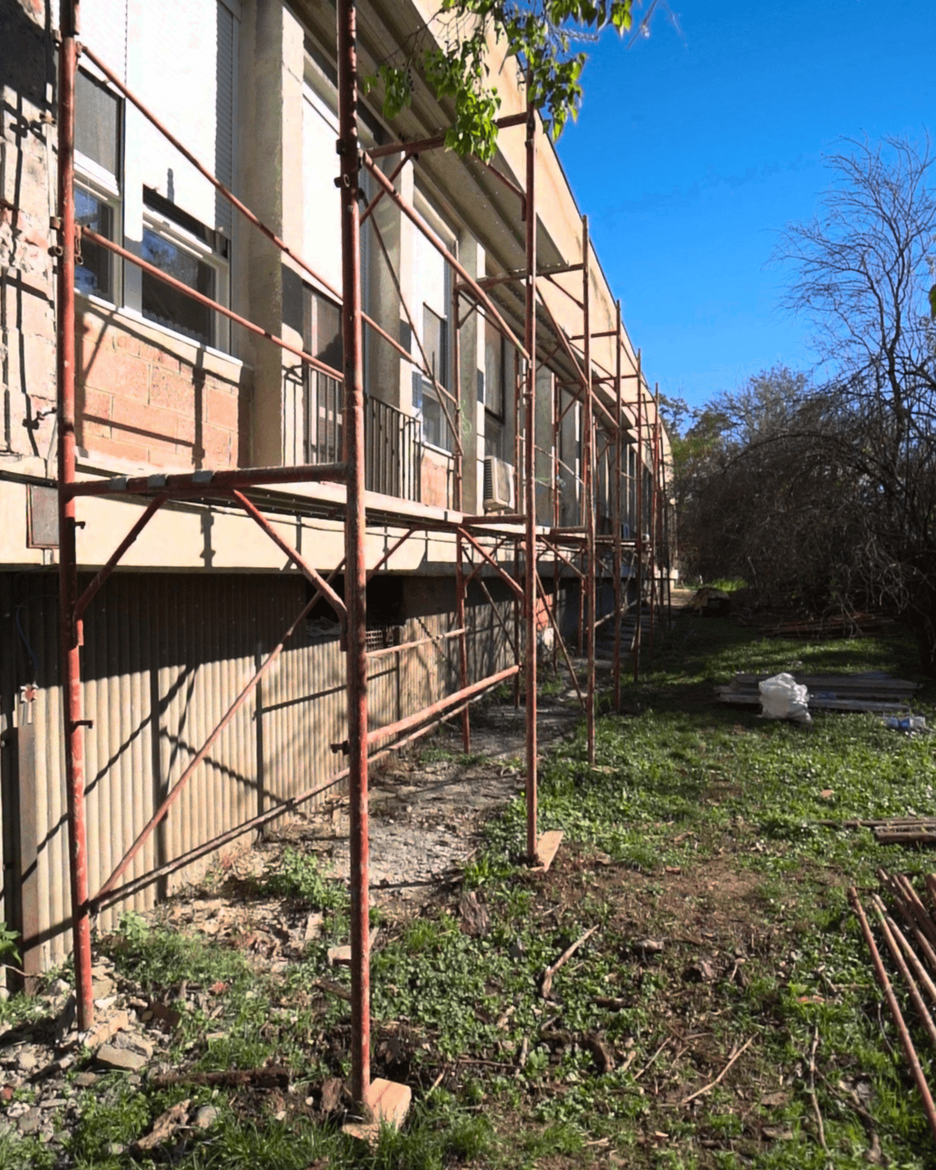 Skele tokom radova na fasadi